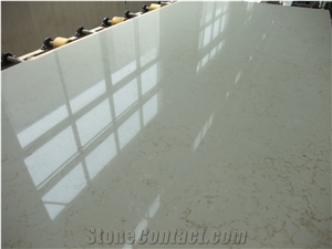 Manmade White Flower Quartz Stone Slab & Tile, Solid Surface Quartz Tile for Kitchen & Bathroom, China Artificial Stone