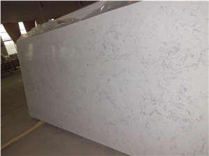 New Volakas White Quartz Big Slab with Cheap Price, Good Quality Quartz Tile on Sales, White Flower Quartz Stone