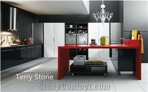 Red Quartz Tiles&Slabs of China Stone,us as Kitchen Countertop,Bathroom Vanity, Bathtub,Bar Top