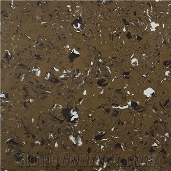 TS-L3016 Brown Quartz Tiles&Slabs Of China Stone,Use as Kitchen Countertop,Bathroom Vanity, Bathtub,Bar Top