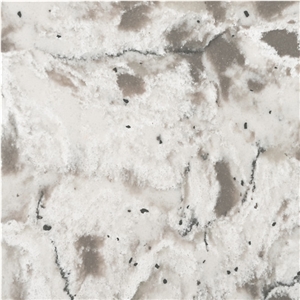 TS-V004 Tobacco White Quartz Tiles&Slabs Of China Stone,Use as Kitchen Countertop,Bathroom Vanity, Bathtub,Bar Top