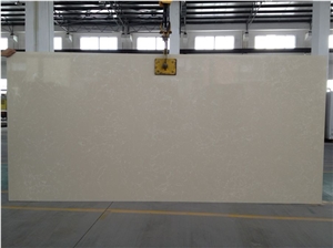 Very Popular Polished China Made New Botticino Beige Quartz Slabs ,Engineered Stone ,Quartz Artificial Marble for Solid Surface
