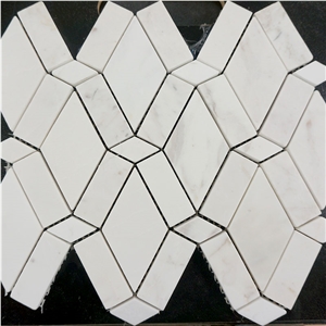 White Mable Mosaic Tile, China Mosaic Factory, Square Shape Mosaic Stone, Hot Sell Mosaic Deign