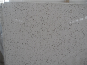 White Pearl Quartz Stone Slab & Tile, High Quality Cheap Price Engineered Stone, China Manmade Stone on Sales