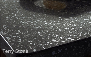 Zirconium Black Quartz Stone Of China for Kitchen ,Bathroom