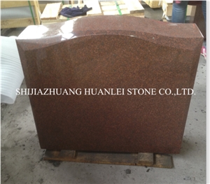 Red Granite Tombstone & Monuments, Red Gravestone in Hebei ,Westen Style Brown Memorial,America Headstone, Best Price, Supreme Quality