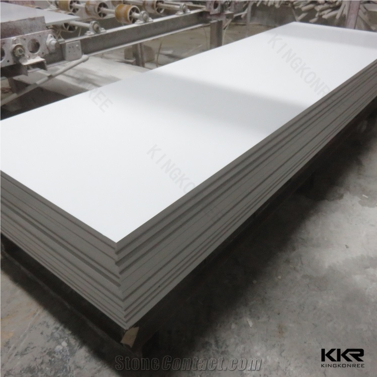 12mm Pure White Acrylic Slabs Solid Surfaces for Table Top from China ...