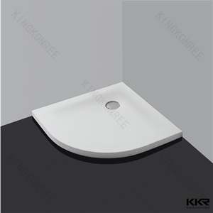 Acrylic Resin Coner Shower Tray, White Artificial Stone Shower Trays