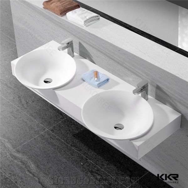 Artificial Stone Best Quality Solid Surface Corian Sink Wall Hung