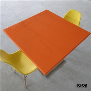 China Corian Solid Surface Polyester Resin Fast Food Restaurant Table and Chair