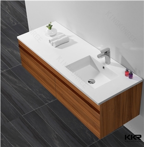 China Manufacture Wholesale Bathroom Sink Cabinets Storage & Furniture Bathstore Corian Acrylic Cabinet Wash Basin