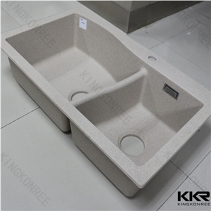 China Manufacture Wholesale Quartz Classical Undermount Composite Double Bowl Kitchen Sink With Superior But Competitive Price