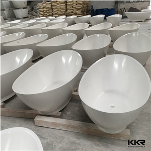 Corian Wholesale Price Solid Surface Pedestal Bathtub Customized for Hotel