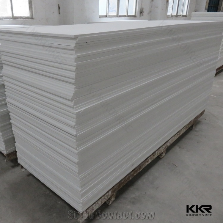 Factory Wholesale Standard Size 6mm 12mm Pure White Kkr Corian Lg