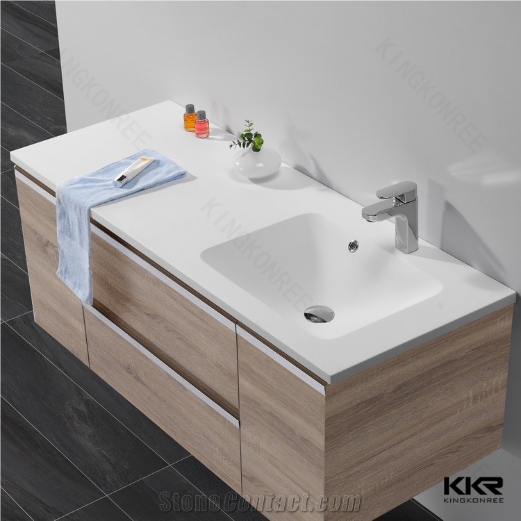Corian Solid Surface Vanity Wash Basin, Wash Basin Designs With Cabinet India