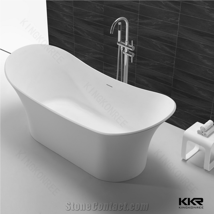 Source Pensen Custom Size Bathtub Luxury Bathroom Artificial White Acrylic  Resin Solid Surface Stone Bathtub on m.