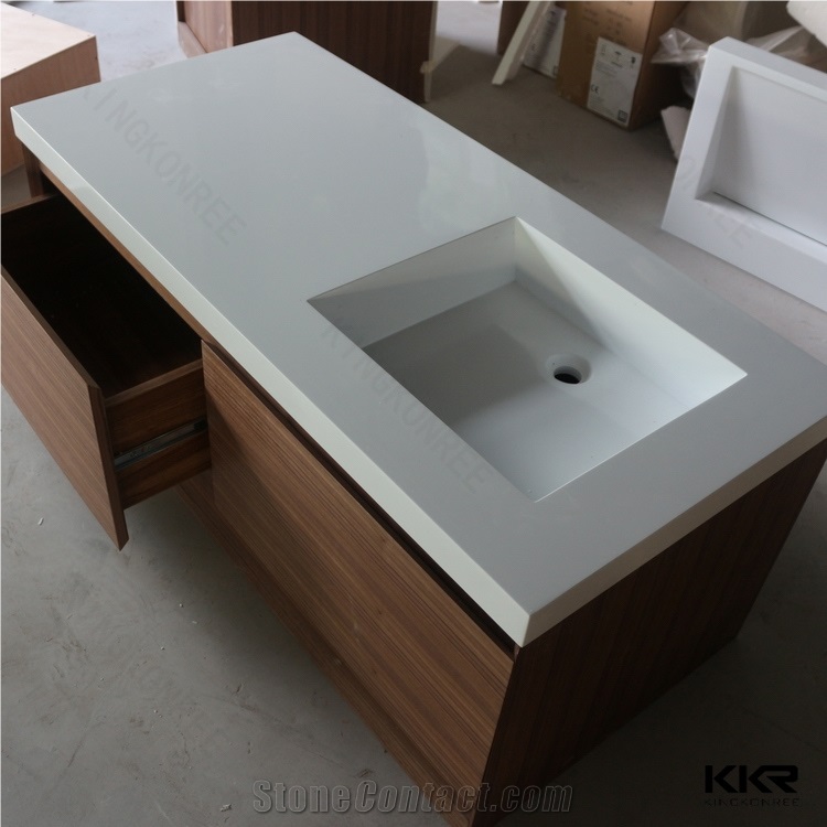 Beautiful Modern Wall Mounted Solid Surface Sink