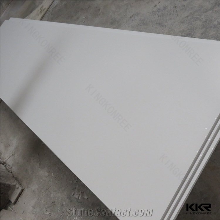 Plain White Engineered Stone Corian Solid Surface Tub