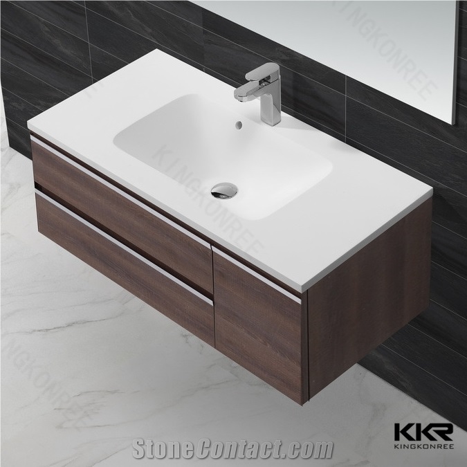 Top 10 Cabinet Manufactures Wall Mounted Bathroom Vanity New Fashion Hot Wash Basin For Use From China Stonecontact Com - Bathroom Wash Basin And Cupboard