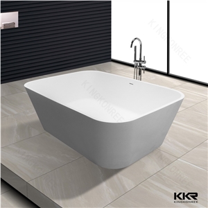 White Freestanding Bathtub, Bathroom Floor Stand Bath for Sale, Good Quality Solid Surface Bath Tub