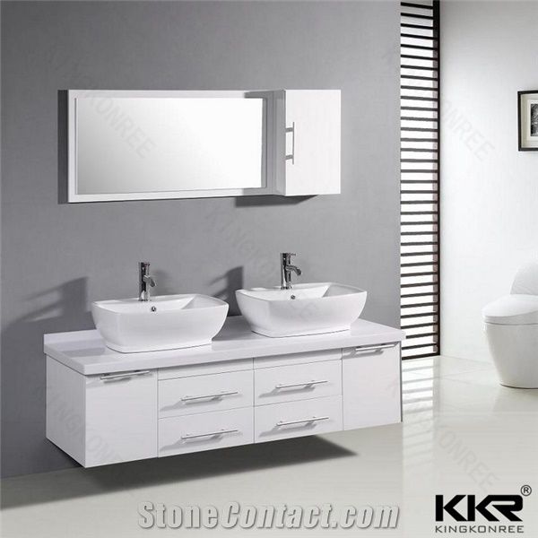 Modern Bath Waterproof Wooden Wall Mounted Bathroom Vanity - China Vanity  Cabinet, Bathroom Cabinet