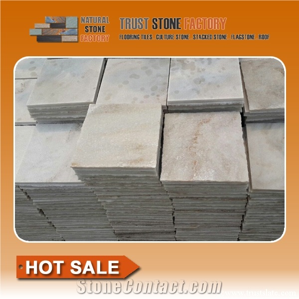 Grey Quartzite Flooring Tiles, Himalaya Quartzite Paving Tiles, White Quartzite Paver Tiles