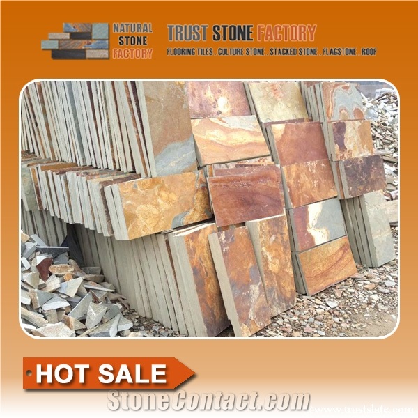 Rust Slate Paving Tile, Himalaya Slate Paver Stiles, Brown Slate Garden Tiles