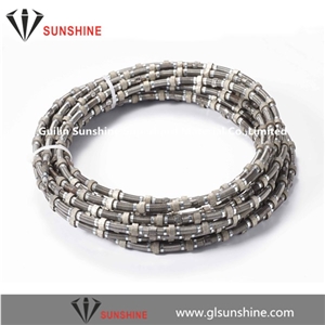 11.0mm Dry Cut Spring Diamond Wire Saw for Marble Quarrying, Marble Blocks Squaring