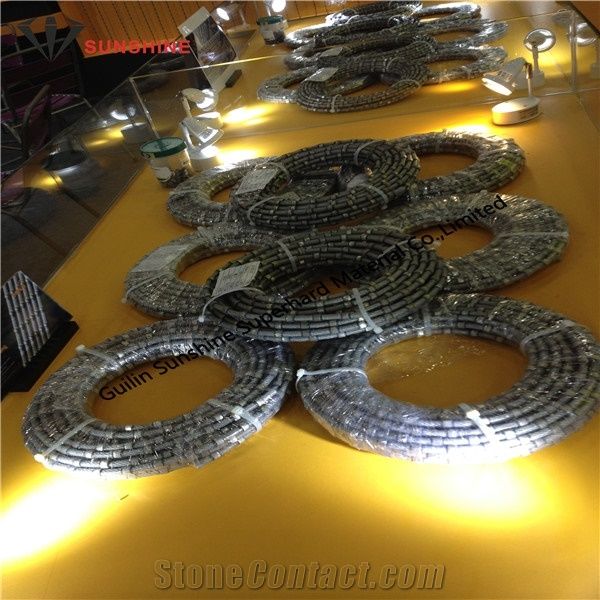6.3mm Closed Loop Diamond Multiwires for Mixed Granite Slate Cutting