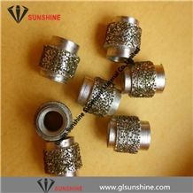 Electroplated Type Diamond Beads 11.0mm 10.5mm for Limestone Quarry