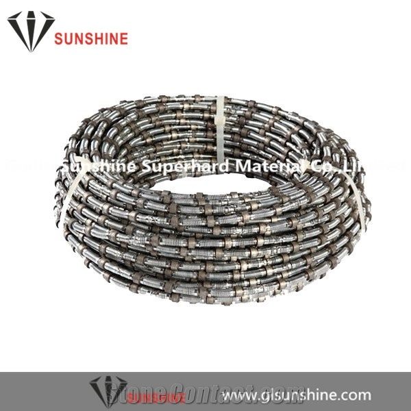 Rubber Diamond Wire 11.0mm 11.5mm 40 Beads for Marble Quarry