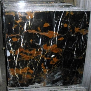 Black and Gold - Michaeleangelo Marble Slabs & Tiles, Pakistani Portoro Marble Slabs & Tiles