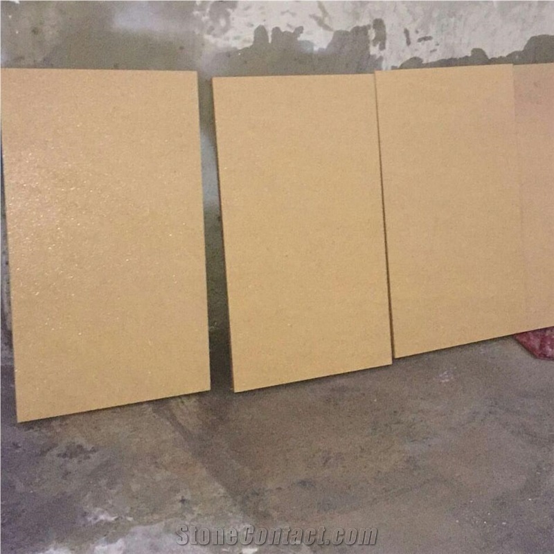 Sandstone Yellow Matt Finished Tiles & Slabs 30x90, Yellow Pakistan Sandstone Wall Tiles, Wall Covering