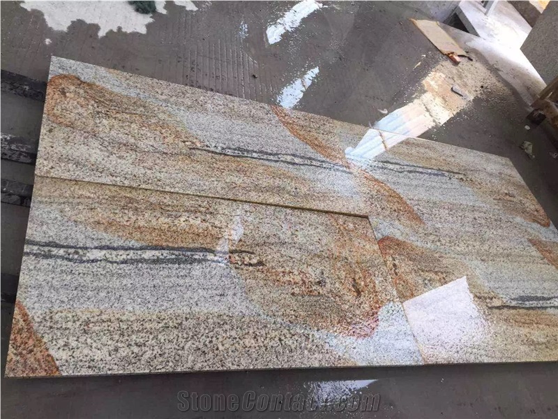 Polished Austral Juparana Granite Slab & Tiles