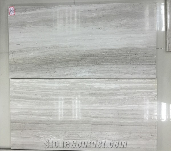 600x600 White Wooden Grain Marble Wall Covering Tile