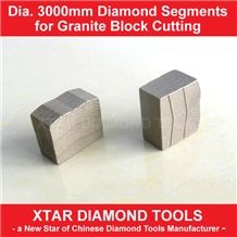 Dia.3000mm Diamond M-Shaped Cutting Segments for Granite Block Cutting