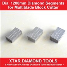 Diamond Cutting Segments for Multiblade Bridge Block Saw