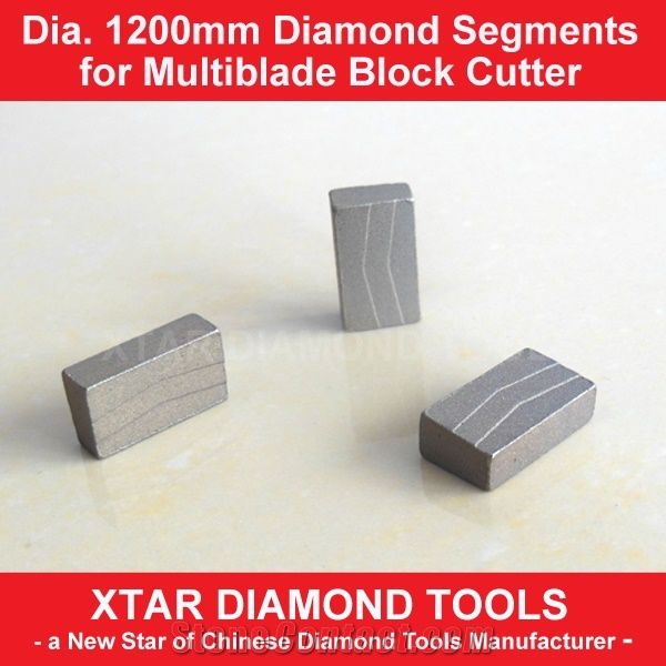 Diamond Cutting Segments for Multiblade Bridge Block Saw