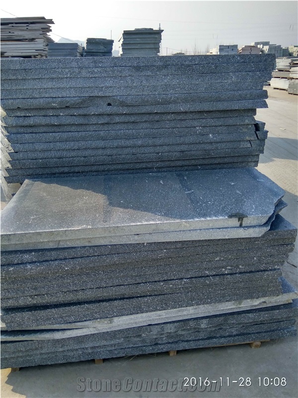 China North Black Sesame Granite Polishing Slabs Competitive Prices