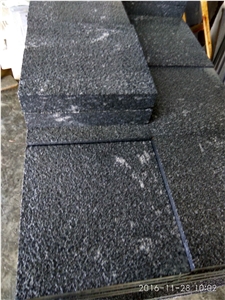 North Black Sesame Bushhammered Surface Cube Stone for Paving Competitive Prices