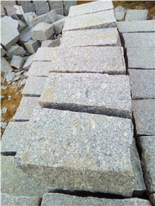 North G603 Light Grey Granite G375 G341 Sides Split Flamed Top Bottom Cube Cobble Stones for Driving Way Walking Way Cheap Price