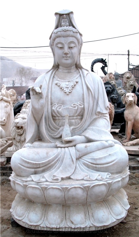 Buddha White Marble Sculpture