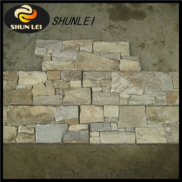Cement Back Grey Culture Stone, Grey Slate Cultured Stone, Concrete Slate Stacked Stone