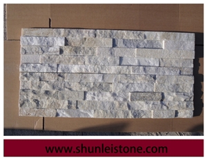 Cheap China White Quartzite Wall Stone, Culture Stone, White Quartzite Thin Stone Veneer, White Stacked Stone Veneer, White Quartzite Wall Cladding Stone