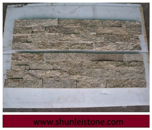 Cheap Culture Stone Veneer Slate Stone, Yellow Slate Veneers, Yellow Wall Cladding, Stone, Yellow Brick Stacked Stone
