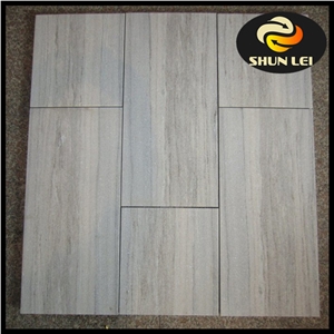 White Wooden Vein Marble Flooring Tile