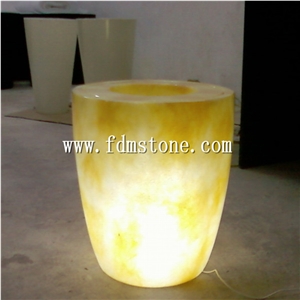 Backlit Honey Onyx Panel Lamp, China Yellow Onyx Led Light Decor