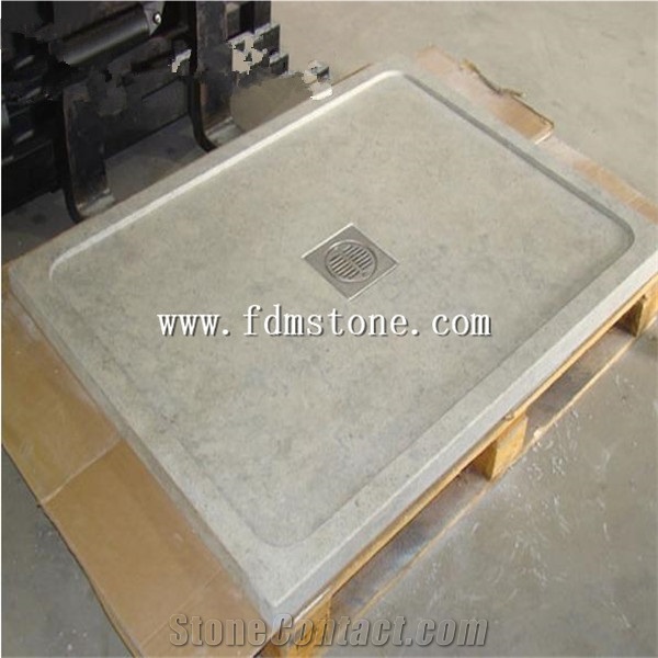 Bathroom Natural Stone Yellow Limestone Shower Tray,Solid Surface Bathroom Shower Bases