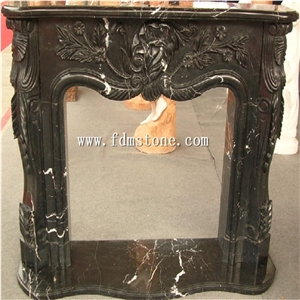Beige Marble Freestanding Electric Fireplace