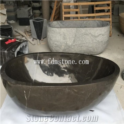 Black Basalt Solid Stone Polished Bathtub 1850x900x580 European Style Absolute Black Carved Bath Tubs